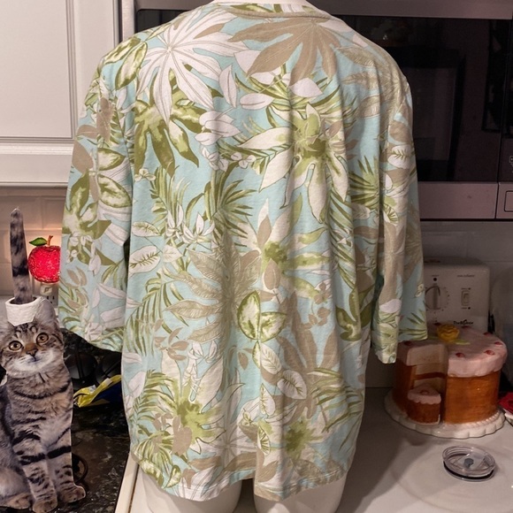 C womens Coral Bay casual 3/4 sleeve stretch plus size top 2X - Picture 2 of 3